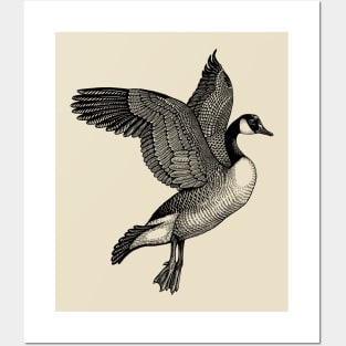 Northern goose flight Posters and Art